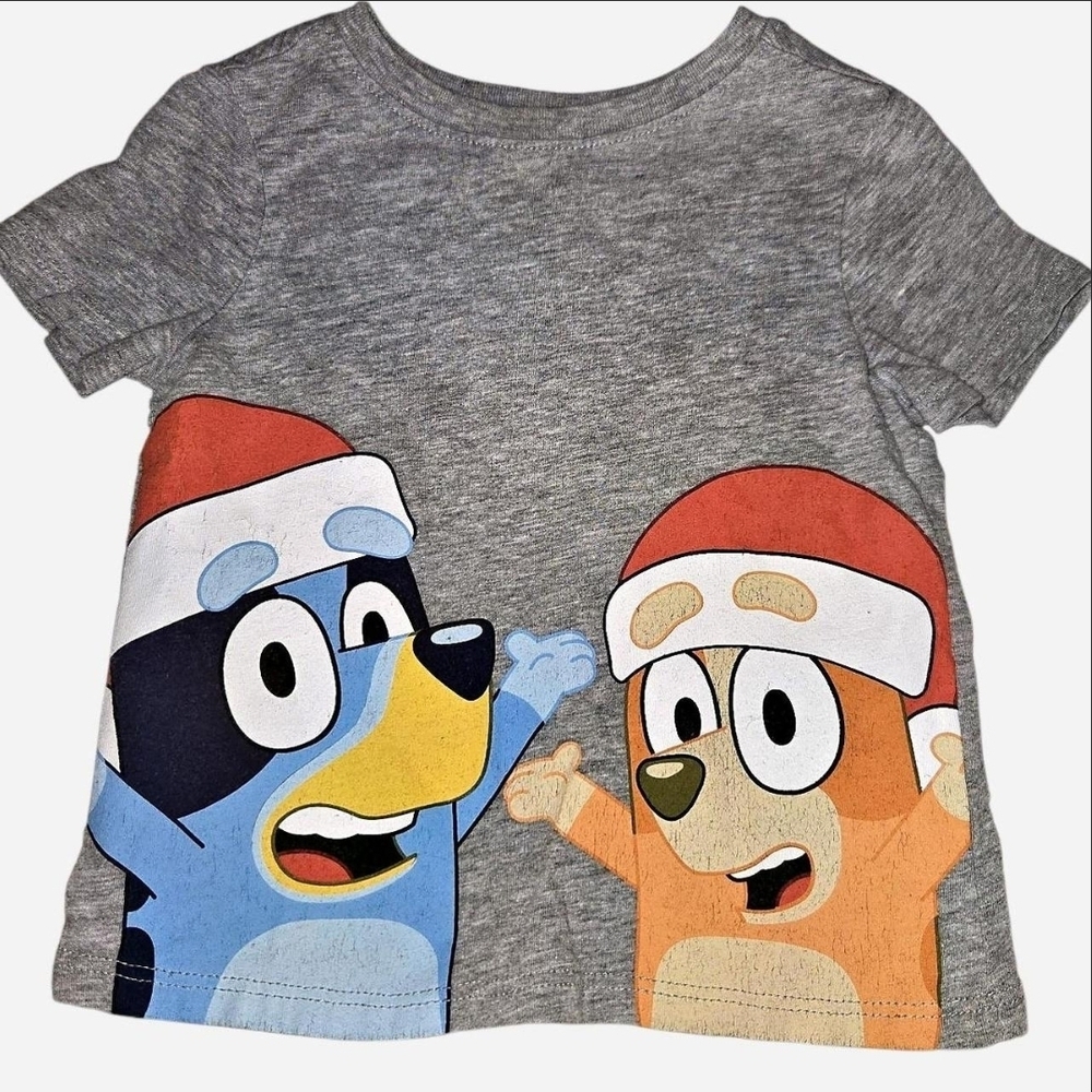 Festive Cartoon Character Gray Kids T-Shirt